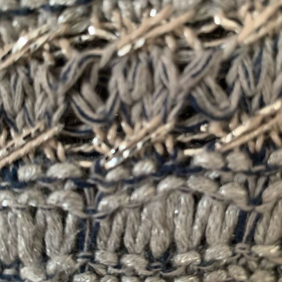 Lucky Brand Silver Gray Glitter Knit Longsleeve Lightweight Sweater - Picture 8 of 9